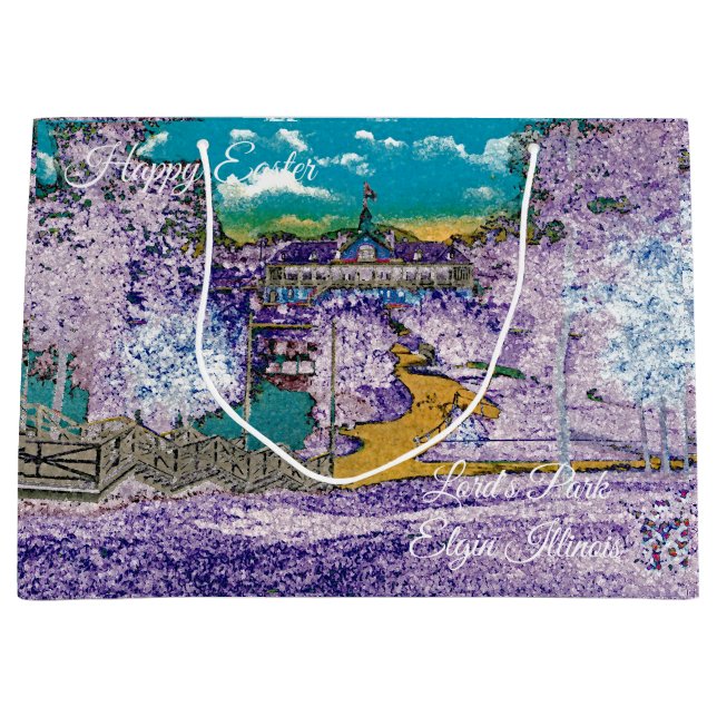 ELGIN ILLINOIS LORDS PARK PAVILION 1920'S Påsk (Framsidan)