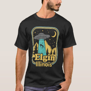 Elgin Illinois Ufo Alien Hunter 80s State Pride T Shirt