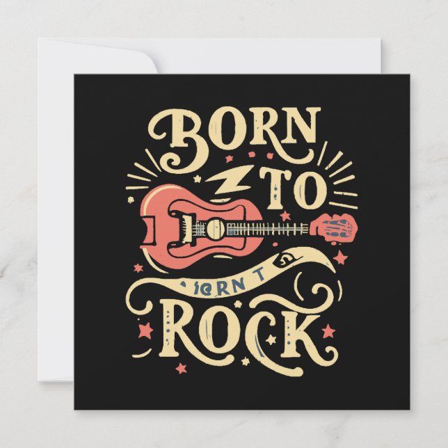 Elgitarr född att rocka (Framsida)