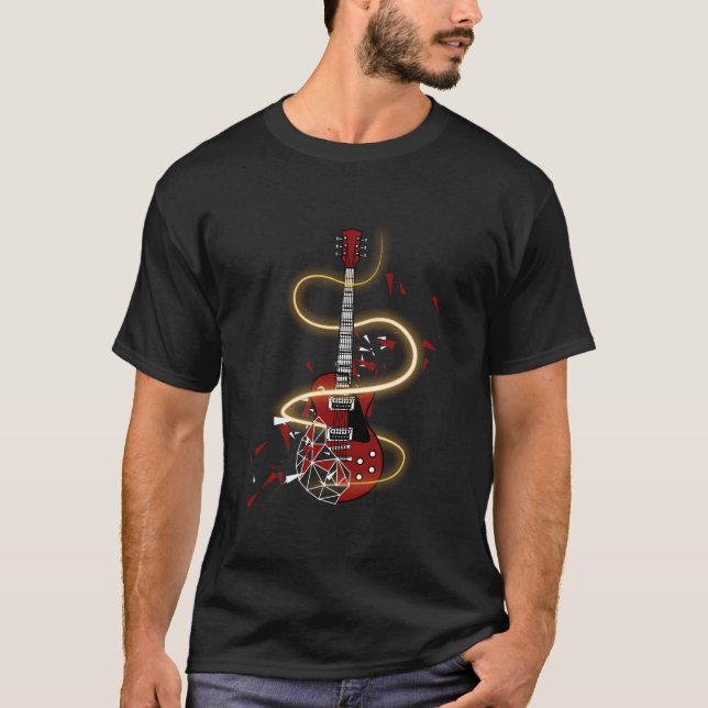 Elgitarr Gitarrist T Shirt (Framsida)
