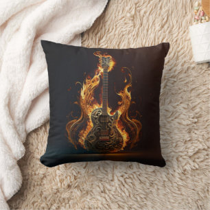 Elgitarr i brand                            kudde