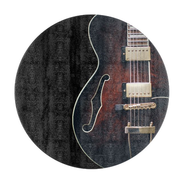 Elgitarr på svart (Framsidan)