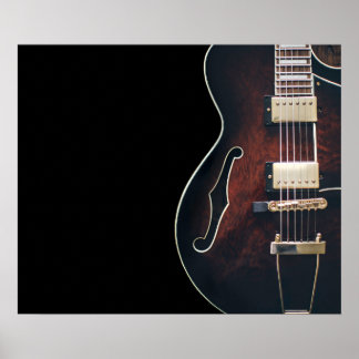 Elgitarr på svart poster