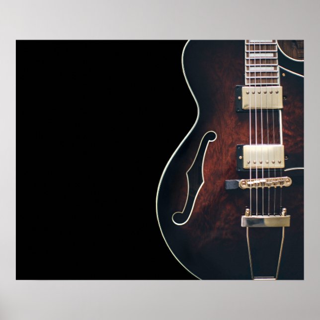 Elgitarr på svart poster (Framsidan)