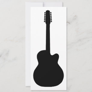 elgitarr siluett inbjudningar