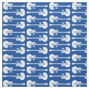 Elgitarrer Grafik i Vit Tyg