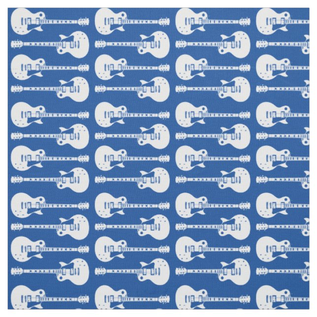 Elgitarrer Grafik i Vit Tyg (Provkarta)