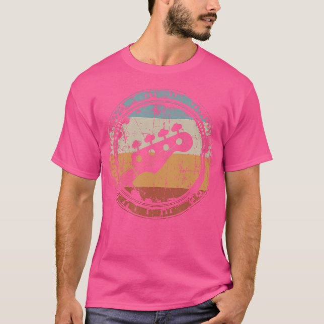 Elgitarrhuvud för basist och elbasist t shirt (Framsida)