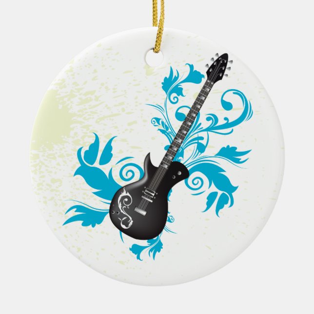 Elguitarturkos löv anpassningsbar ornament (Framsidan)