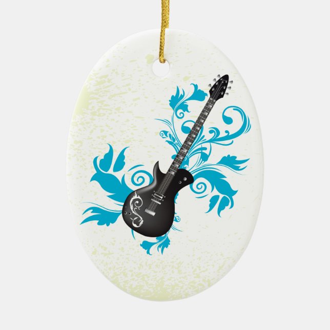 Elguitarturkos löv anpassningsbar ornament (Framsidan)