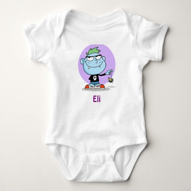 ELI baby pojke namn kläder  personlig Tee (Framsida)