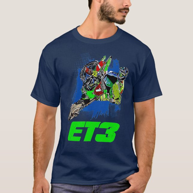 Eli ET3 Tomac Supercross 2021 Motocross 2022 T Shirt (Framsida)