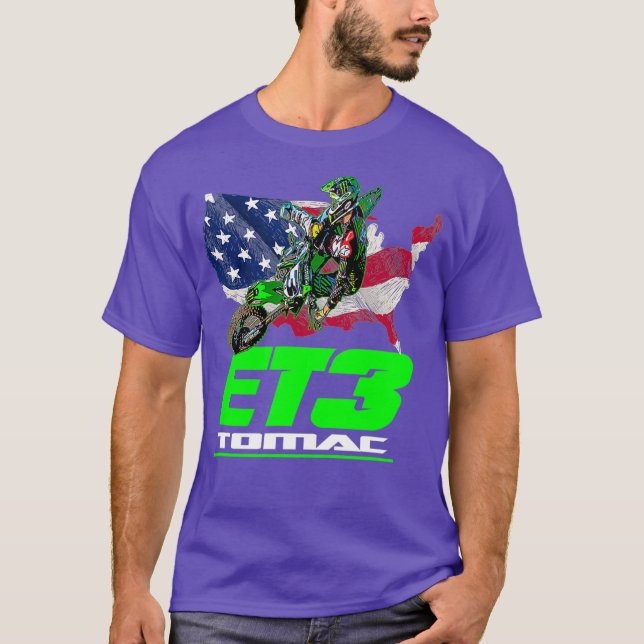 ELI ET3 TOMAC USA FLAGGA 450SX MOTOCROSS ET1 T SHIRT (Framsida)