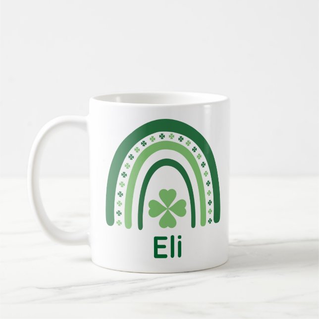 Eli Namn Klöver Boho Rainbow Kaffemugg (Vänster)