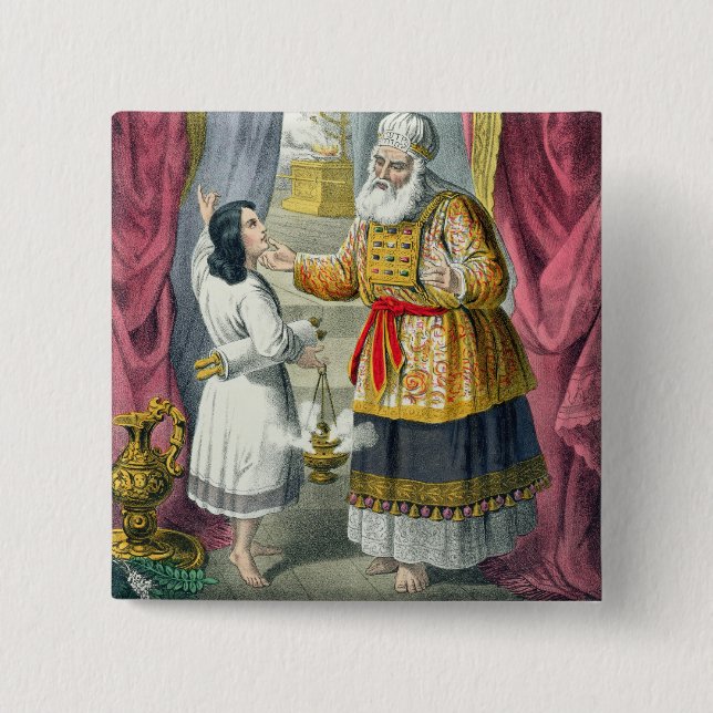 Eli som ifrågasätter Samuel angående visionen, Knapp (Framsida)