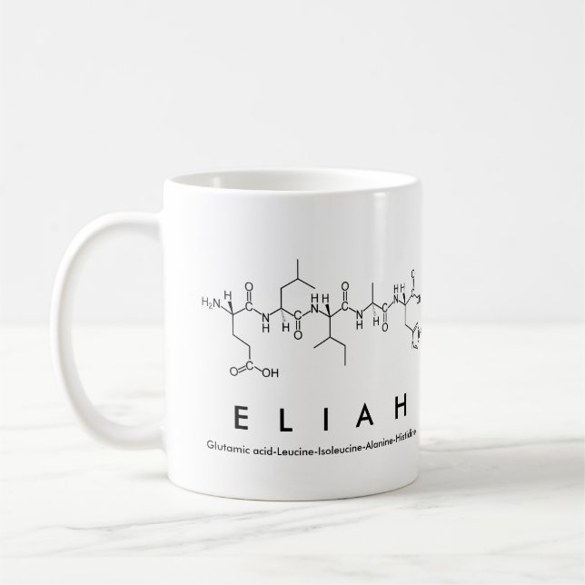 Eliah peptide namn mugg (Vänster)