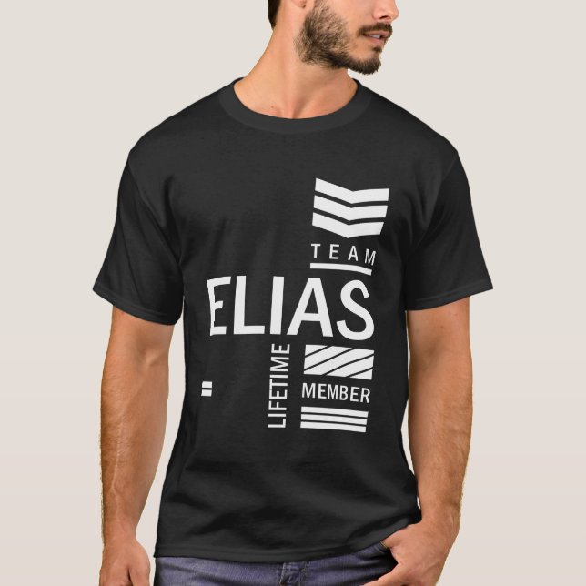 Elias Personlig Namn Birthday Gift T Shirt (Framsida)