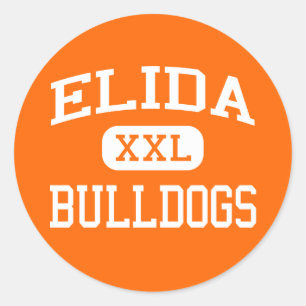Elida - Bulldog - Elida High School - Elida Ohio Runt Klistermärke