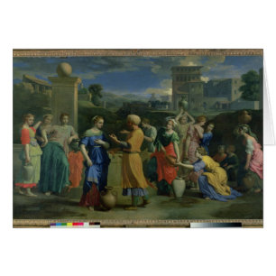 Eliezer och Rebecca på brunnen, 1648 (olja på ca Hälsningskort