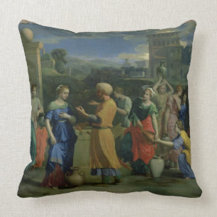 Eliezer och Rebecca på brunnen, 1648 (olja på ca Kudde