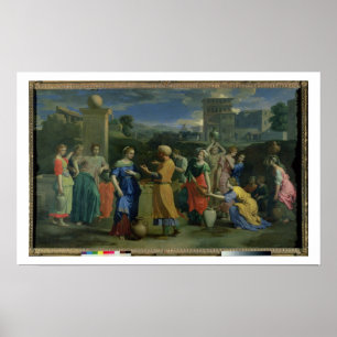 Eliezer och Rebecca på brunnen, 1648 (olja på kanv Poster