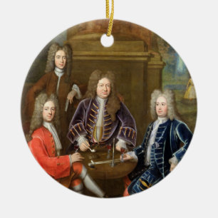 Elihu Yale (1648-1721) understödjahertigen av Julgransprydnad Keramik
