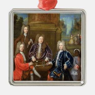 Elihu Yale (1648-1721) understödjahertigen av Julgransprydnad Metall