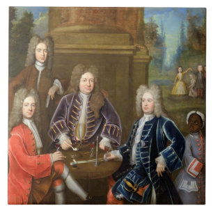 Elihu Yale (1648-1721) understödjahertigen av Kakelplatta