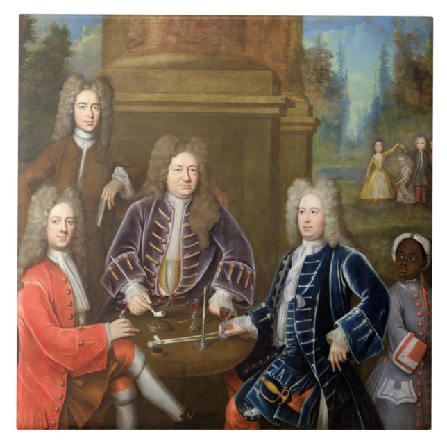 Elihu Yale (1648-1721) understödjahertigen av Kakelplatta (Framsidan)