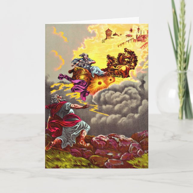 Elijah Ascends to Heaven Greeting Card Kort (Framsida)