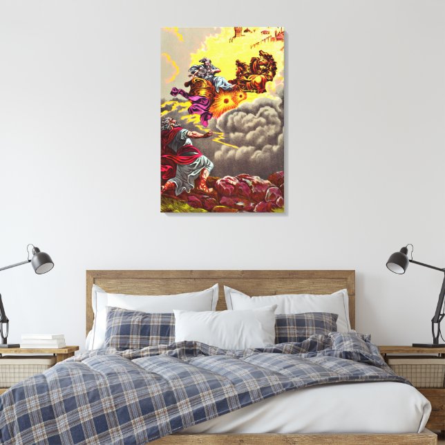Elijah Ascends to Heaven Wrapped Canvas (Insitu (sovrum))
