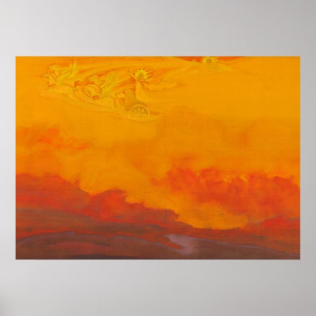 Elijah av Nicholas Roerich Poster (Framsidan)