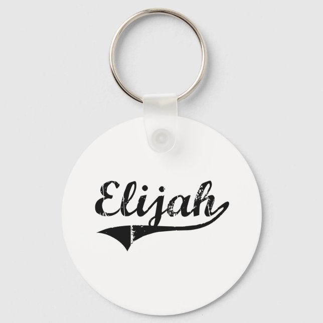 Elijah Classic Stil Namn Nyckelring (Framsida)