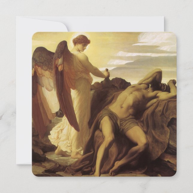 Elijah i vildmarken av Lord Frederic Leighton (Framsida)