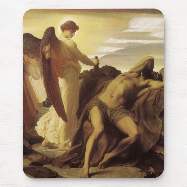 Elijah i vildmarken av Lord Frederic Leighton Musmatta (Framsidan)