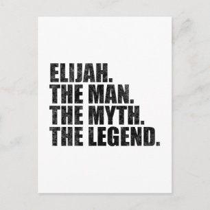 Elijah namn, Elijah Mannen Myten Legenden Vykort