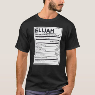 Elijah Nutrition Information Problem med att lösa T Shirt