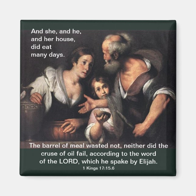 Elijah och Änkan av Zarephath - Magnet (Framsidan)