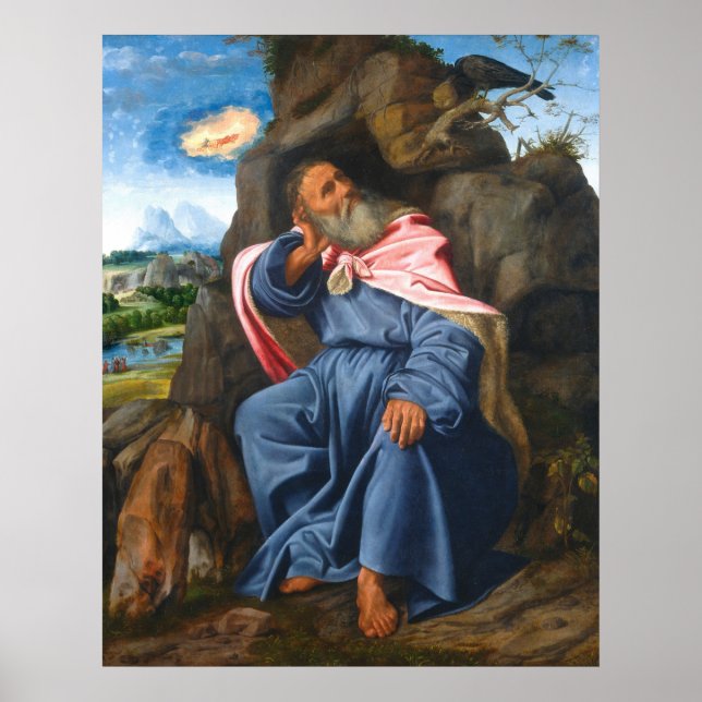 Elijah & Raven - Giovanni Savoldo Fine Art Poster (Framsidan)