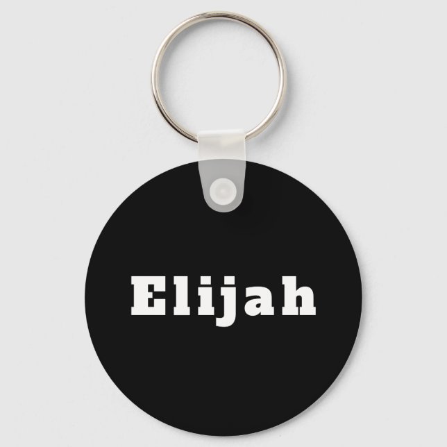 Elijah schwarz weiß nyckelring (Framsida)