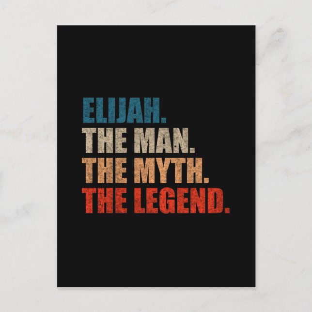Elijah The Man The Myth The Legend Vykort (Framsida)