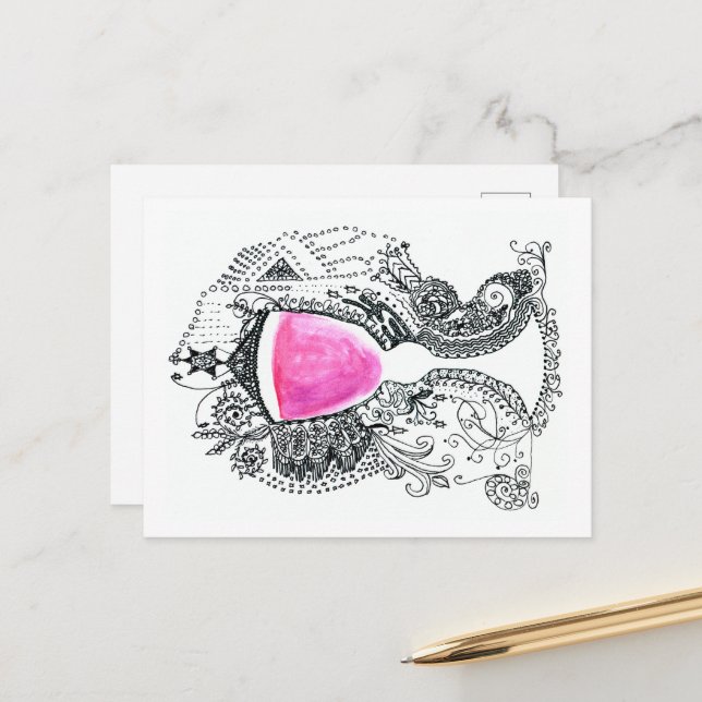 Elijahs Kopp Fine Art Vykort (Fram/Back In Situ)