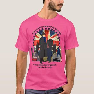 Eliminera den omöjliga svarta texten t shirt