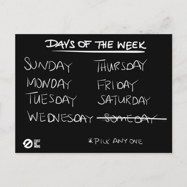 Eliminera vykort för someday (Framsida)