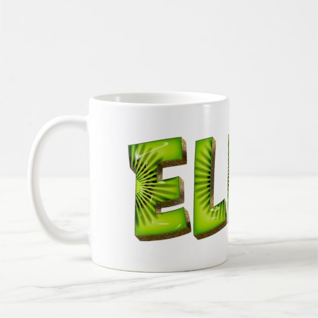 Elina Name Kiwi Style Tasse Teetasse Kaffeetasse Kaffemugg (Vänster)
