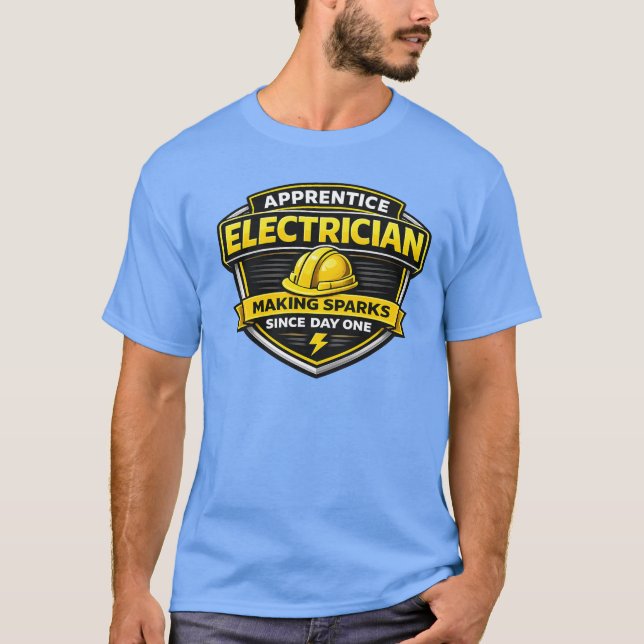 Elinstallatör Lärling Gör Gnistor T-Shirt (Framsida)