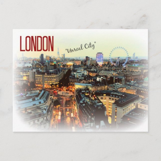 Eliot Postcard i London "Unreal City" Vykort (Framsida)