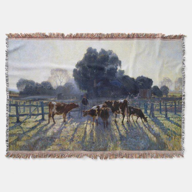 Elioth Gruner Vårfrost 1919 Australien Filt (Framsidan)