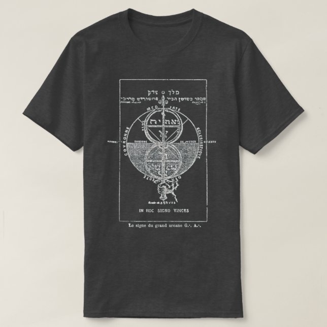 Eliphas Levi Nyckel i Grand Mysteries Occulst T Shirt (Design framsida)