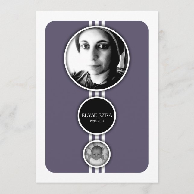 elipsar minneskort för lila program (Framsida)